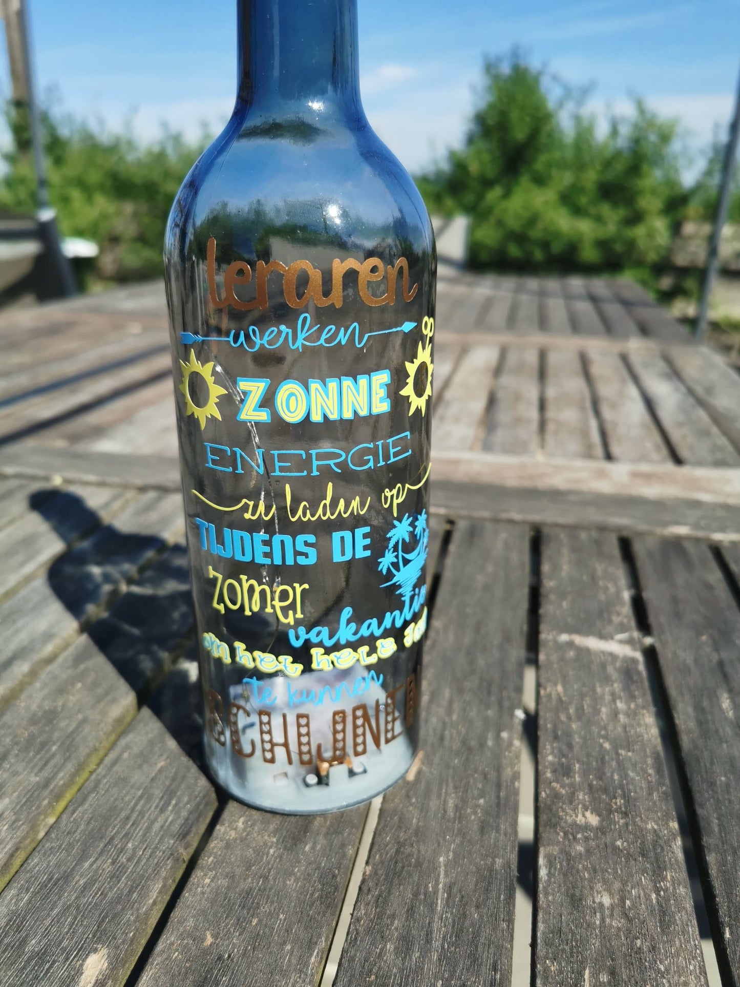Fles zonnenenergie