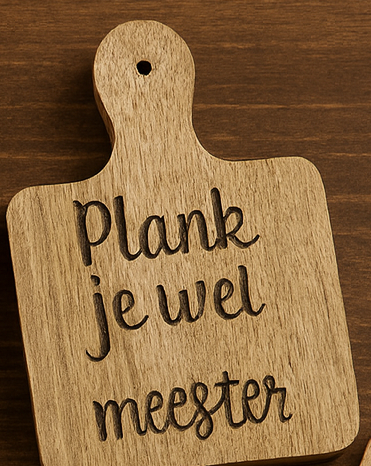 Mini serveerplankjes met gravure