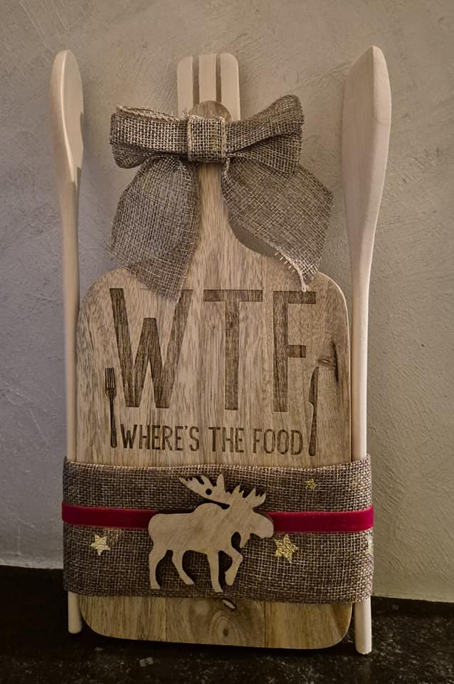 Snijplank accacia hout  Kerst