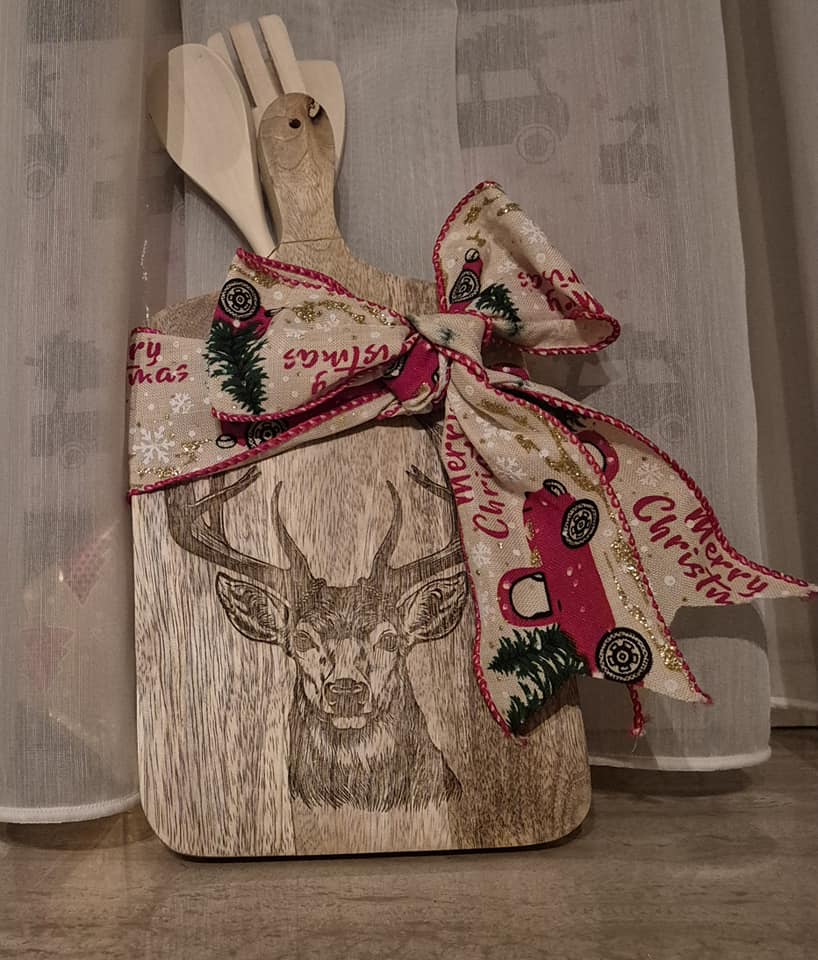 Snijplank accacia hout  Kerst