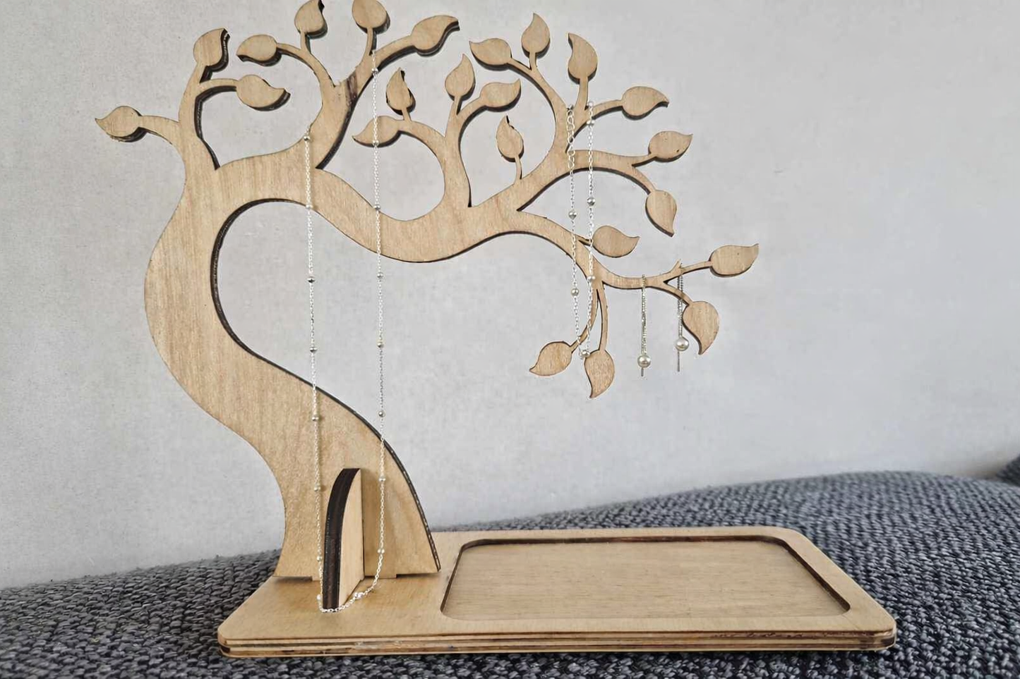 houten levensboom‑juwelenhouder