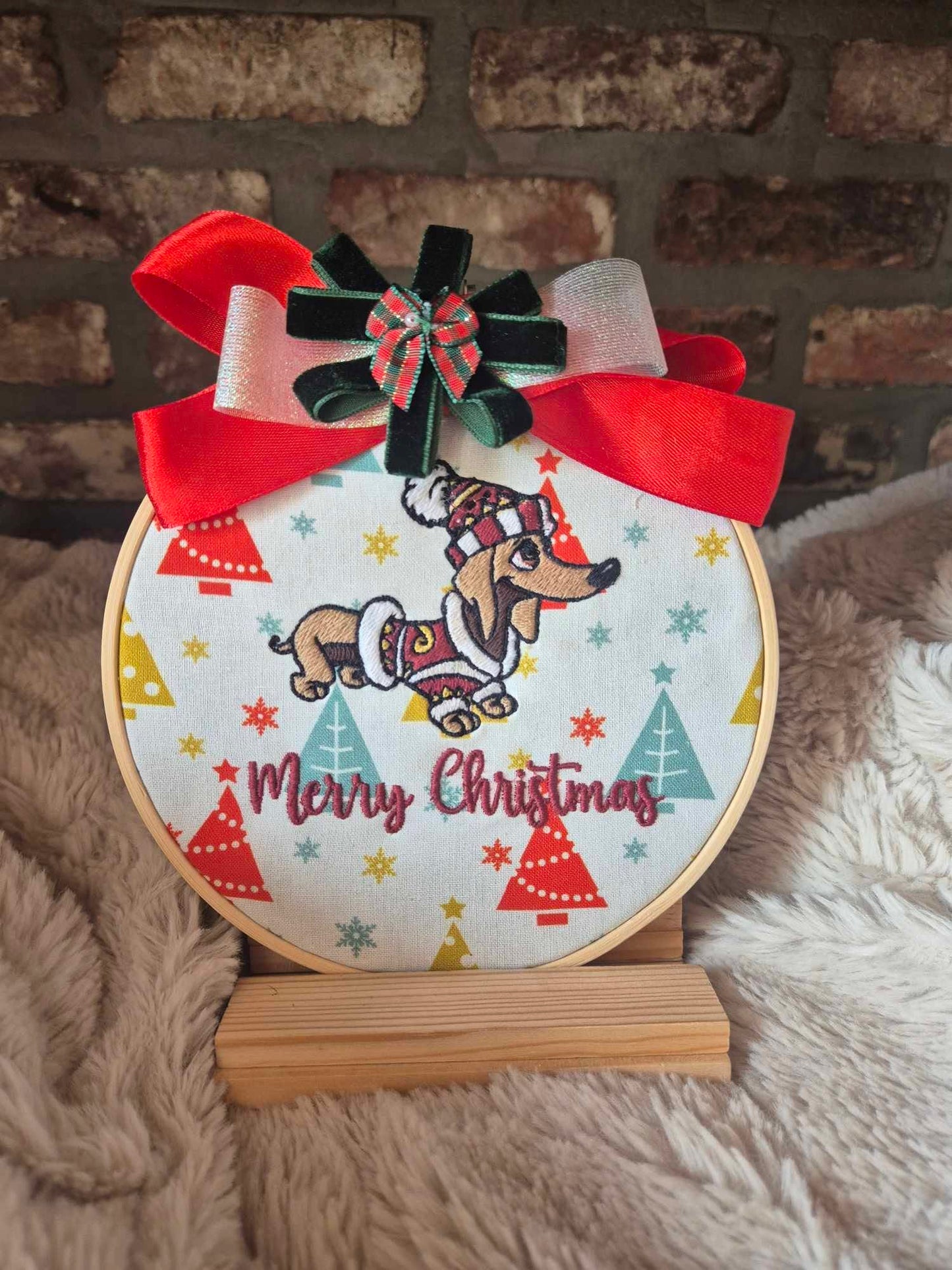 Borduur ring Kerst