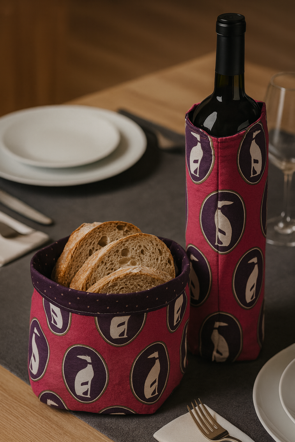 Broodmand met flesjasje