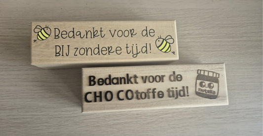 Houten Bedankblokjes