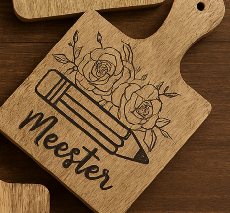 Mini serveerplankjes met gravure